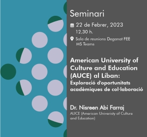 Seminar &quot;American University of Culture and Education (AUCE) in Lebanon. Exploring Collaborative Academic Opportunities&quot;