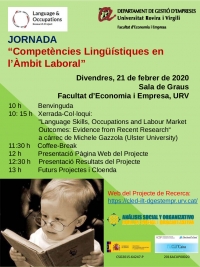 Jornada “Competències Lingüístiques en l’Àmbit Laboral”